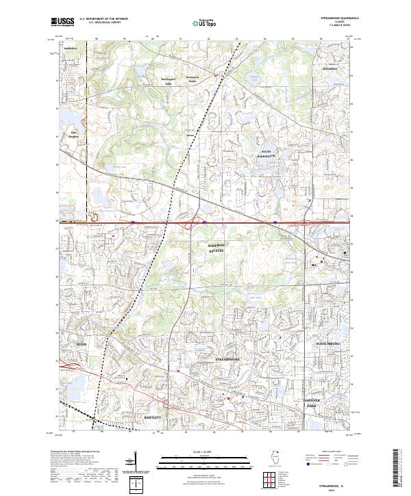 USGS Topographic Map – Streamwood