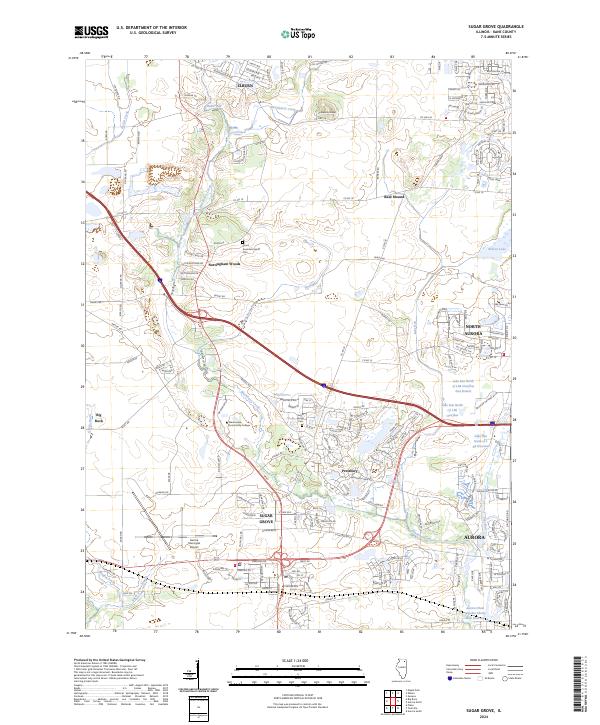 USGS Topographic Map – Sugar Grove