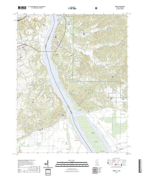 USGS Topographic Map – Thebes