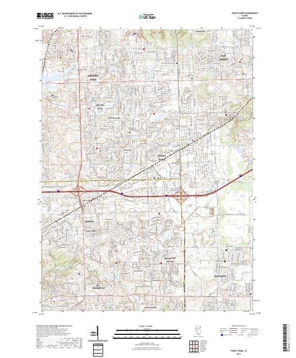 USGS Topographic Map – Tinley Park