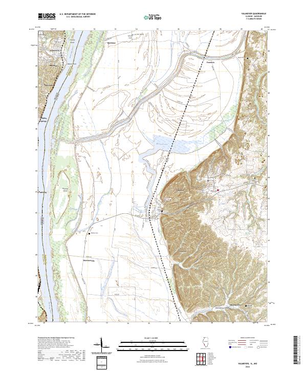 USGS Topographic Map – Valmeyer