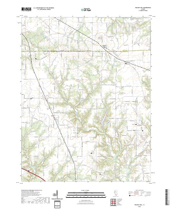 USGS Topographic Map – Walnut Hill