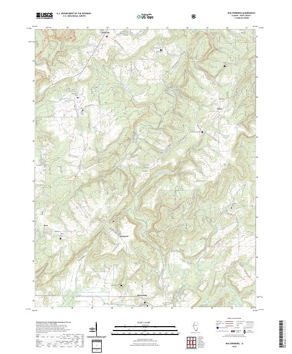 USGS Topographic Map – Waltersburg