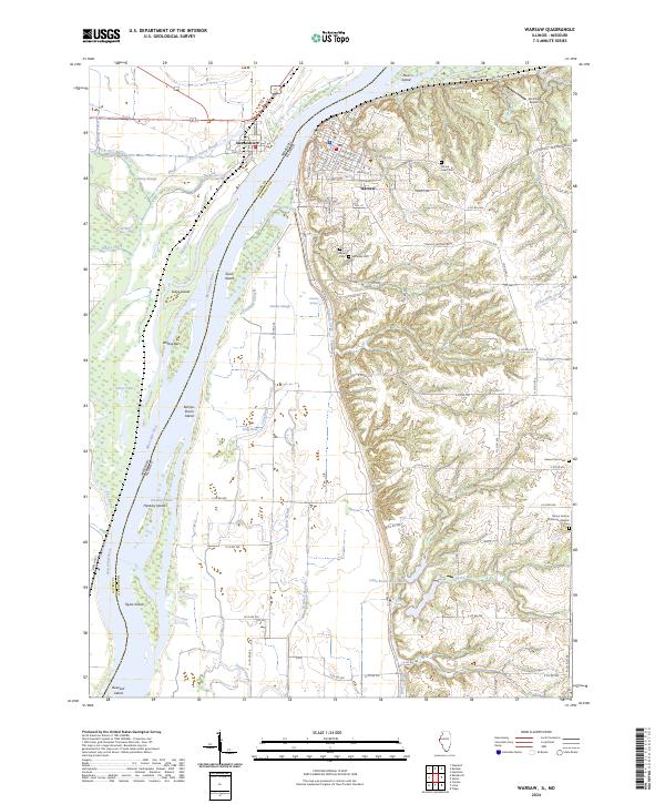 USGS Topographic Map – Warsaw