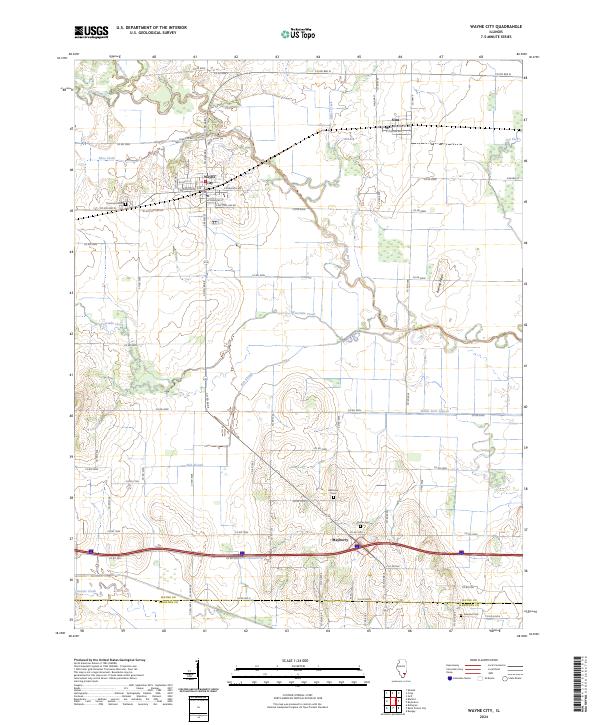 USGS Topographic Map – Wayne City