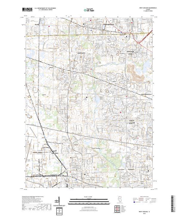 USGS Topographic Map – West Chicago