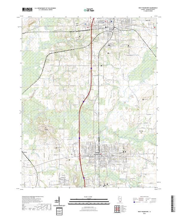 USGS Topographic Map – West Frankfort