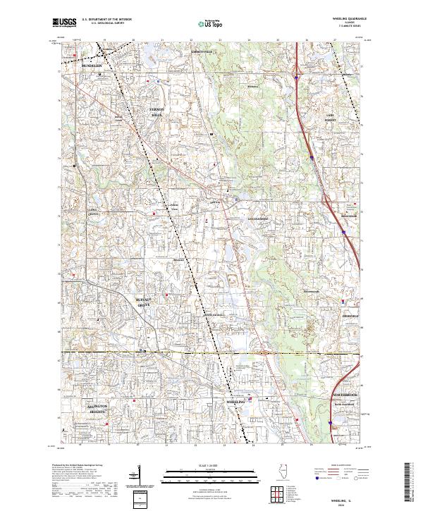 USGS Topographic Map – Wheeling