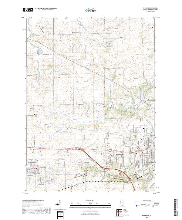 USGS Topographic Map – Winnebago
