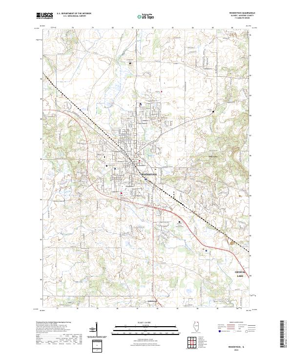USGS Topographic Map – Woodstock