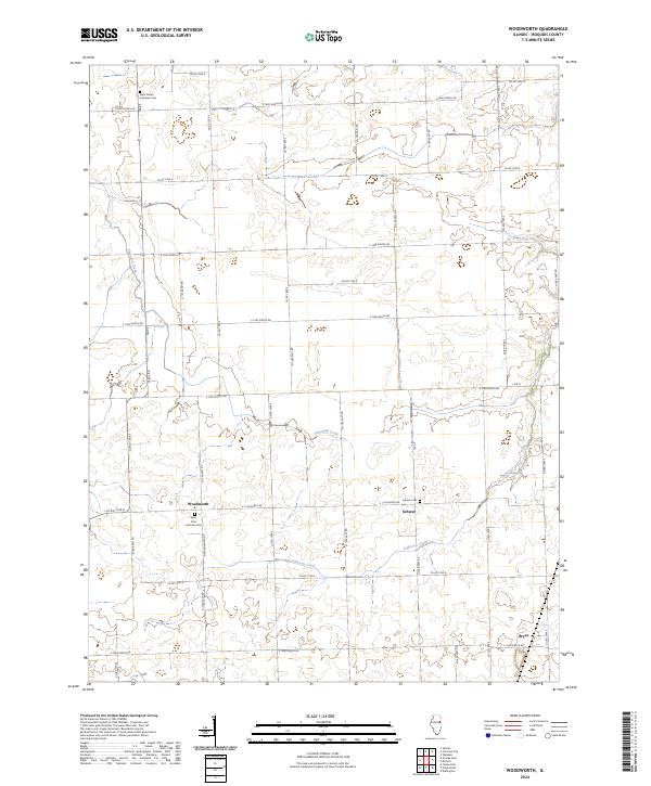 USGS Topographic Map – Woodworth