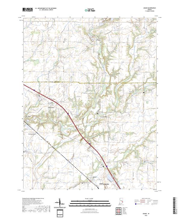 USGS Topographic Map – Adams