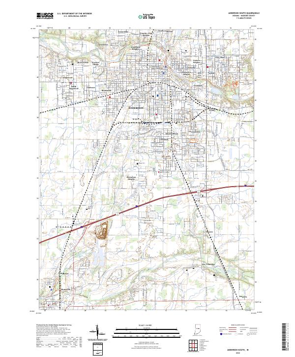 USGS Topographic Map – Anderson South