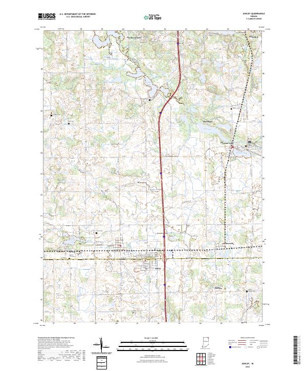 USGS Topographic Map – Ashley