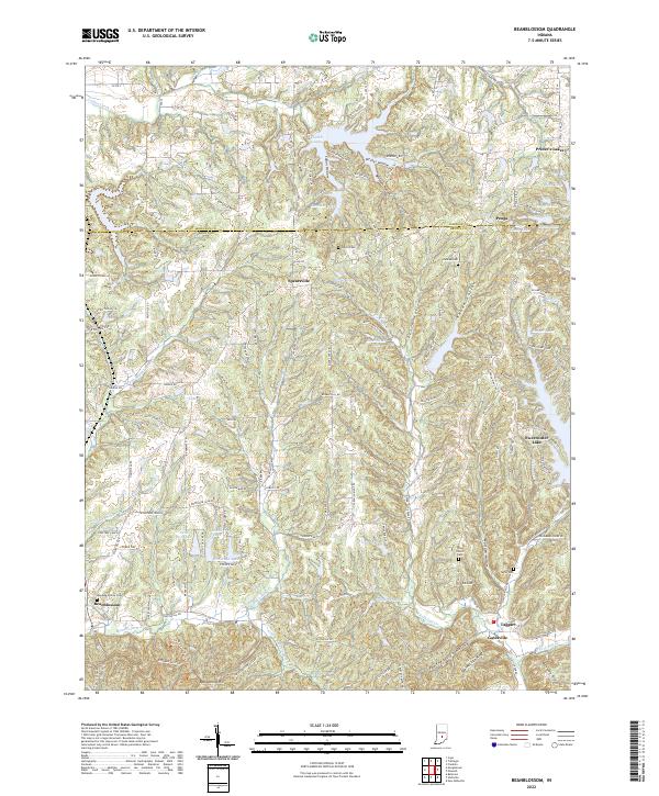 USGS Topographic Map – Beanblossom