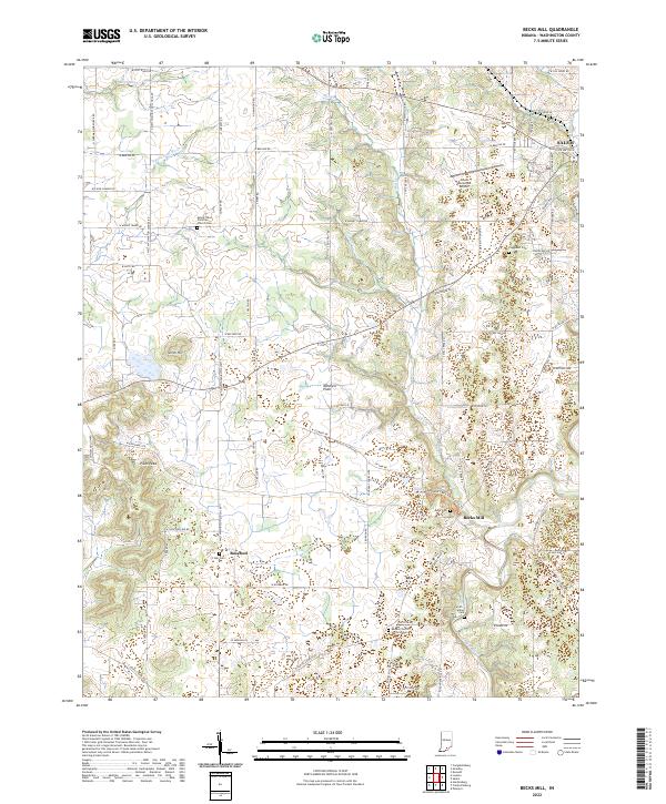 USGS Topographic Map – Becks Mill