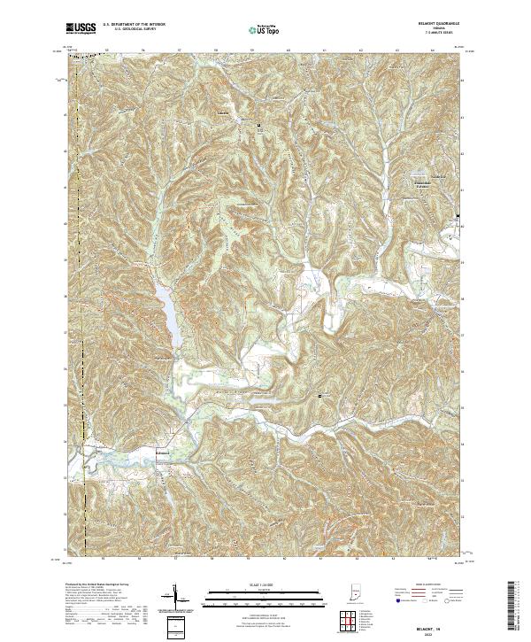 USGS Topographic Map – Belmont