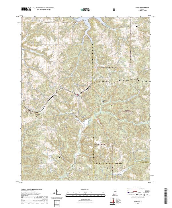 USGS Topographic Map – Birdseye