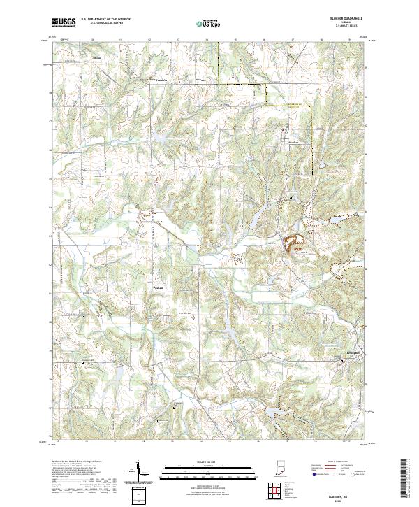 USGS Topographic Map – Blocher