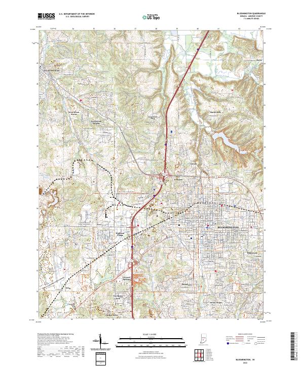 USGS Topographic Map – Bloomington