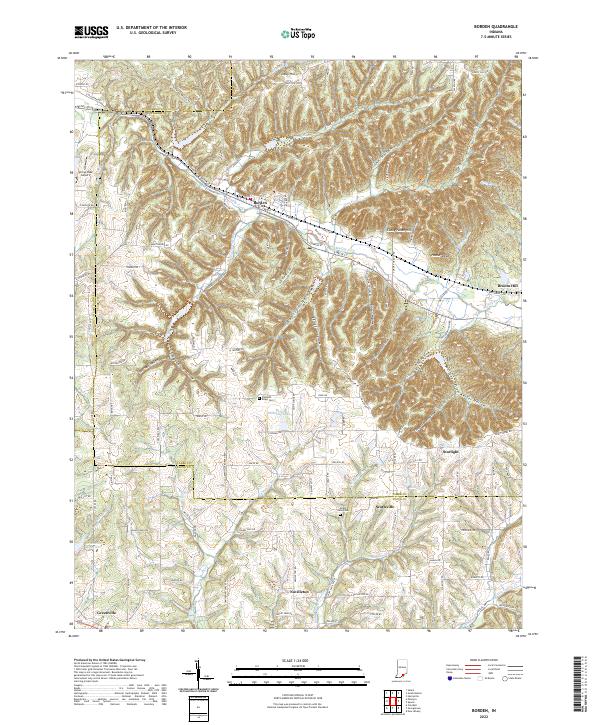 USGS Topographic Map – Borden
