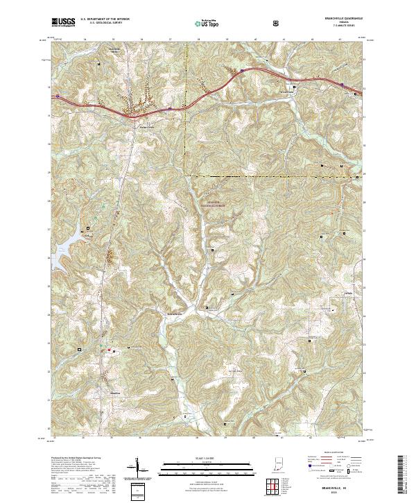 USGS Topographic Map – Branchville