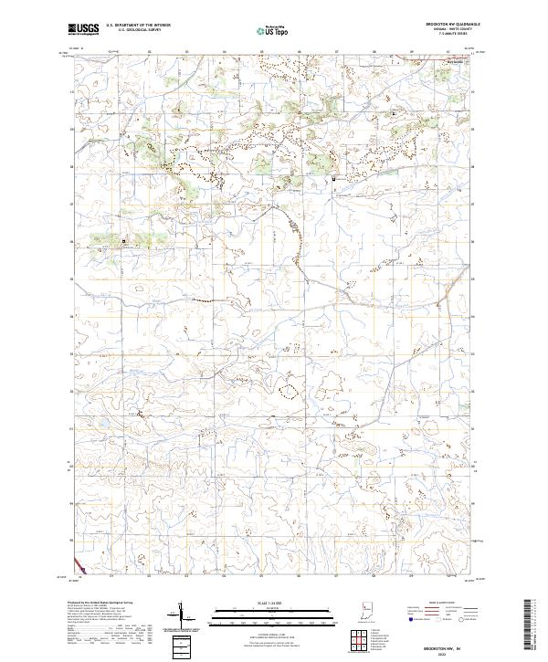 USGS Topographic Map – Brookston NW