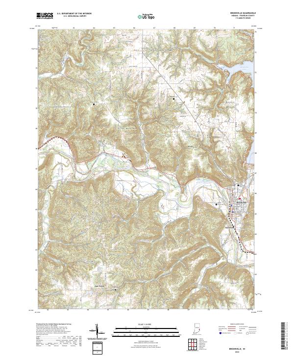 USGS Topographic Map – Brookville