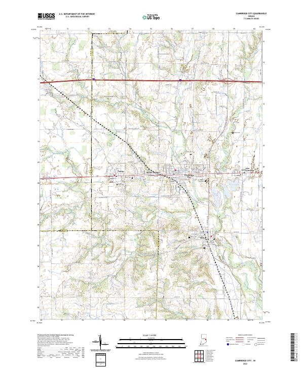 USGS Topographic Map – Cambridge City