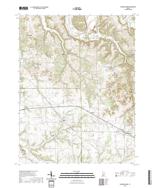 USGS Topographic Map – Campbellsburg