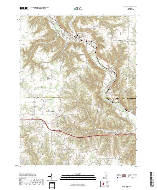 USGS Topographic Map – Cedar Grove