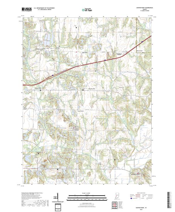 USGS Topographic Map – Center Point