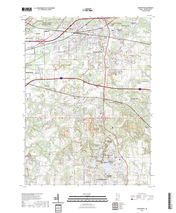 USGS Topographic Map – Chesterton