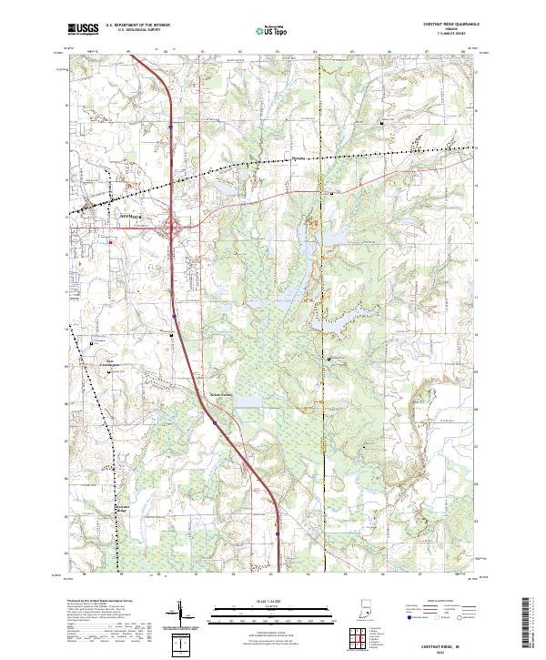USGS Topographic Map – Chestnut Ridge