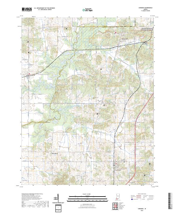 USGS Topographic Map – Chrisney