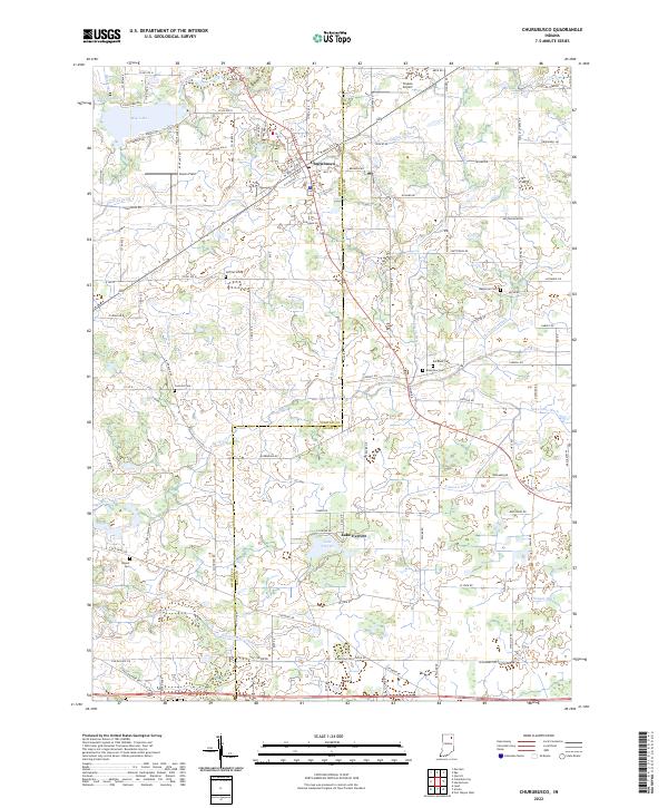 USGS Topographic Map – Churubusco