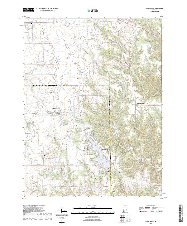 USGS Topographic Map – Clarksburg