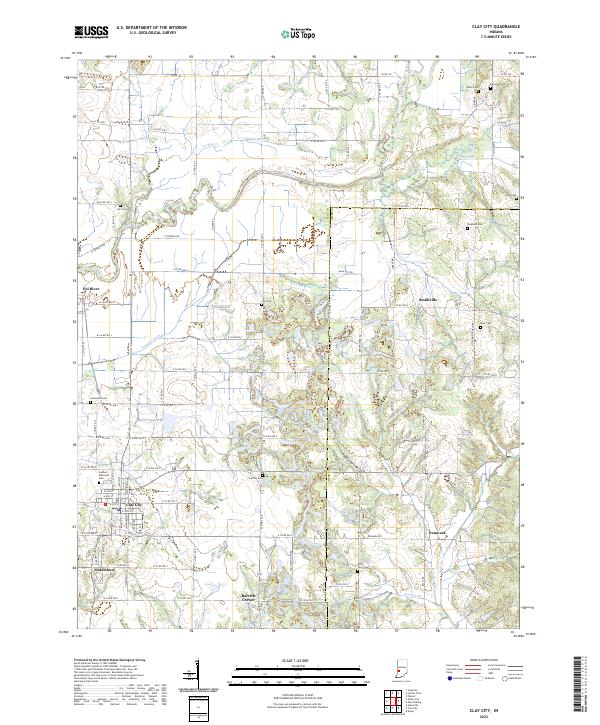USGS Topographic Map – Clay City