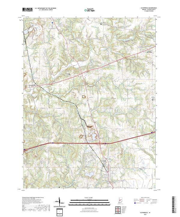USGS Topographic Map – Cloverdale