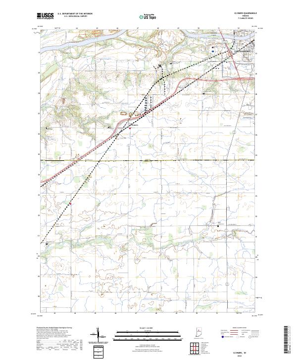 USGS Topographic Map – Clymers