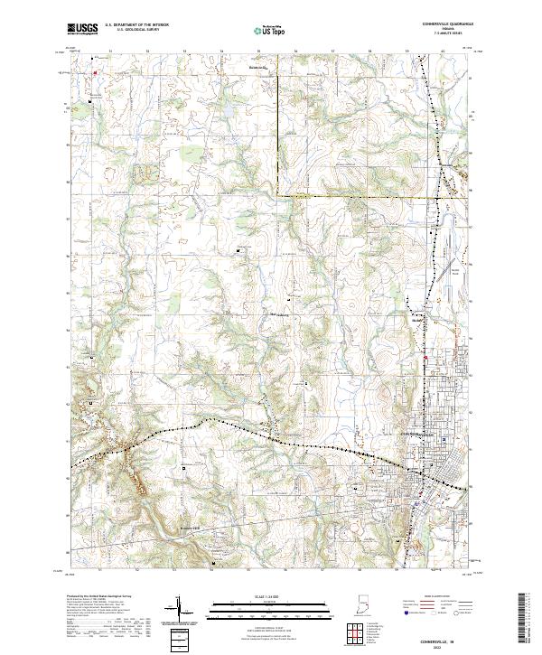 USGS Topographic Map – Connersville