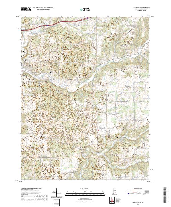 USGS Topographic Map – Corydon East