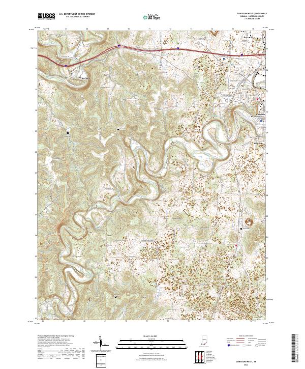 USGS Topographic Map – Corydon West
