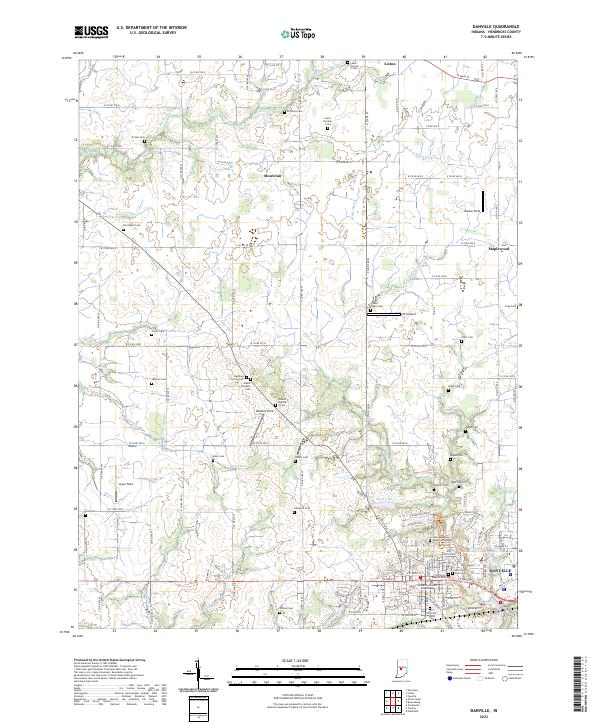 USGS Topographic Map – Danville