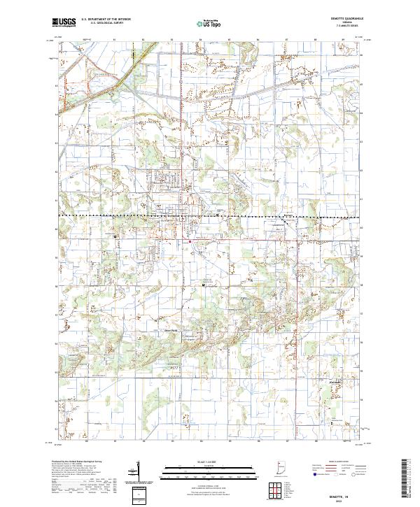 USGS Topographic Map – DeMotte