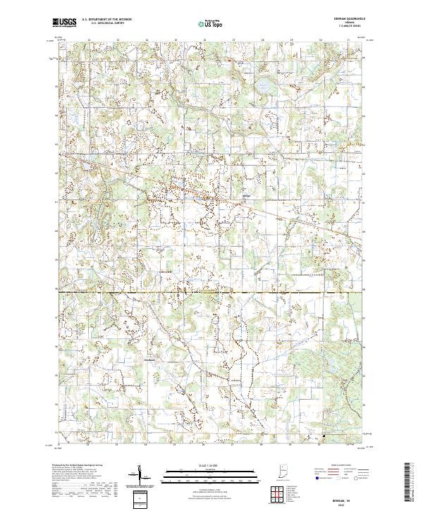 USGS Topographic Map – Denham