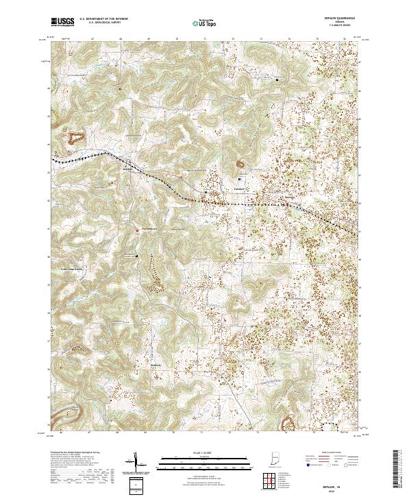 USGS Topographic Map – Depauw