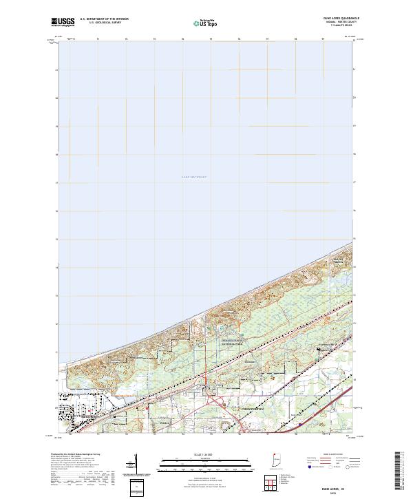 USGS Topographic Map – Dune Acres