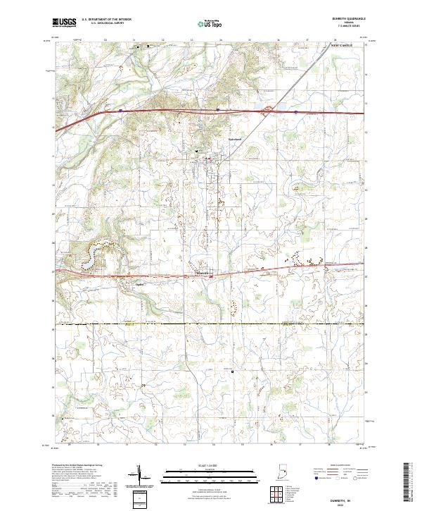 USGS Topographic Map – Dunreith