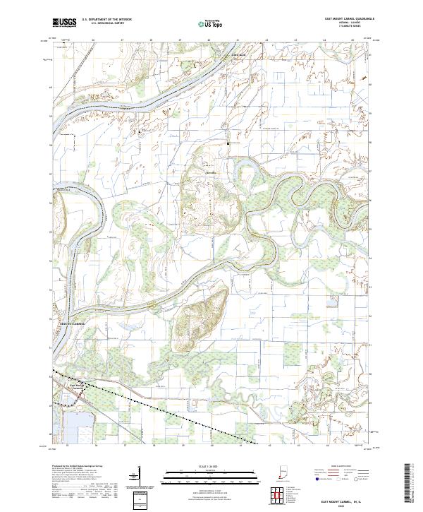 USGS Topographic Map – East Mount Carmel